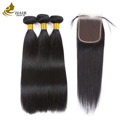 کیفیت  Unprocessed Brazilian Remy Human Hair Extensions Virgin Human Hair Bundles With Closure کارخانه