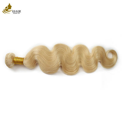 کیفیت  100% Virgin Brazilian Raw Hair Ombre Human Hair Extensions 613 Blonde Hair Bundles Weft کارخانه