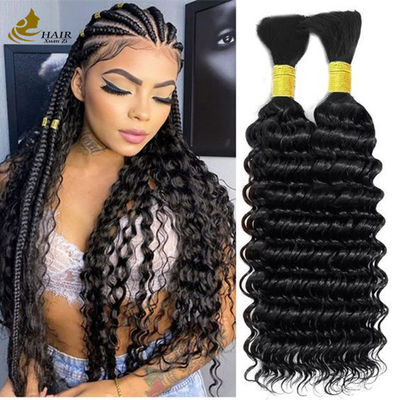 کیفیت  8-30 Inches Human Hair Bulk Deep Wave Customizable Weight For Natural Appearance کارخانه
