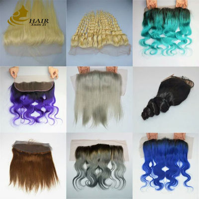 تخصیص شده حجم بالا موهای موی انسانی Ombre Extensions Bundles با بسته بندی