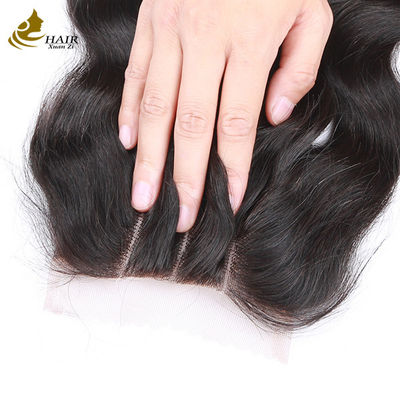 عمده فروشی کیفیت خوب برزیلی باکره بدن موج موهای انسانی 4 * 4 بند دنده