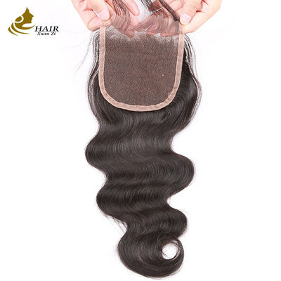 عمده فروشی کیفیت خوب برزیلی باکره بدن موج موهای انسانی 4 * 4 بند دنده