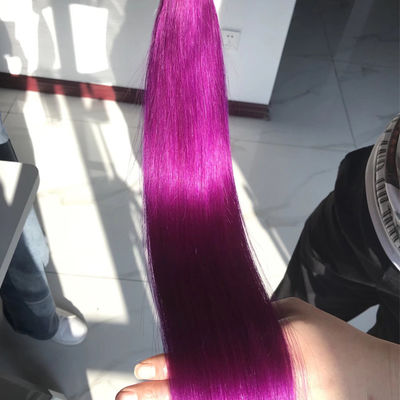 613 رنگ دار Ombre Hair Extensions Human Hair Bundles Weft 1B بنفش