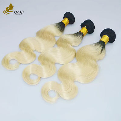 1B شقمه سایه دار تمدید موهای انسانی Remy Weave Wig Bundles با بسته بندی