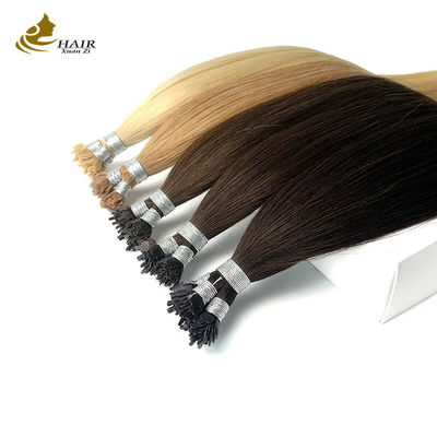 0.5 گرام تمدید موهای کراتینی پیش بسته شده سیاه طبیعی ابریشم صاف