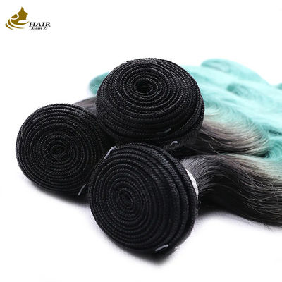 1B آبی برزیلی برجسته بدن موج برزیلی باکره خام رمی سایه بسته های مو انسان