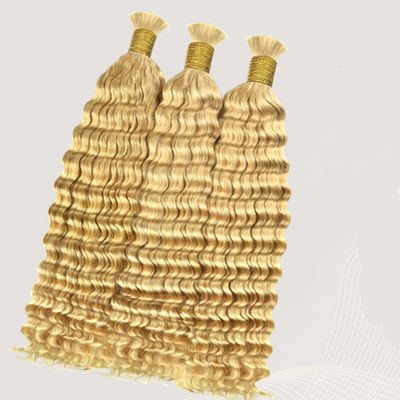 موهاي عميق دو طرفه براي تراشيدن موهاي انسان 613 رنگ بلوند