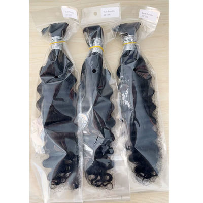 موهای باکره‌ی انسان بافته شده‌ی موج عمیق دو بار کشیده شده برای بافتن، مشکی طبیعی