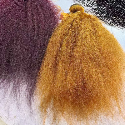 عمده فروشی Ombre تمدید موهای انسانی برزیلی Kinky Straight Yaki Hair Weave Bundles