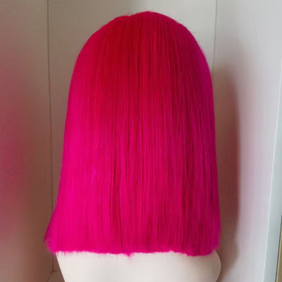 کلاه گیس توری جلویی موی خام برزیلی باکره انسان کلاه گیس توری باب کوتاه