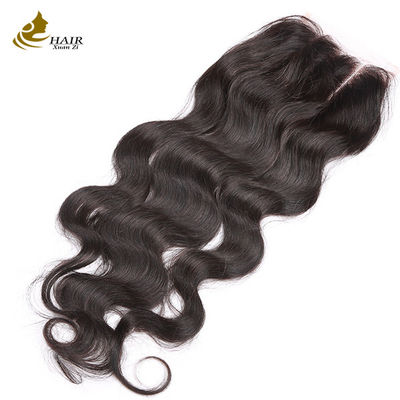 عمده فروشی کیفیت خوب برزیلی باکره بدن موج موهای انسانی 4 * 4 بند دنده