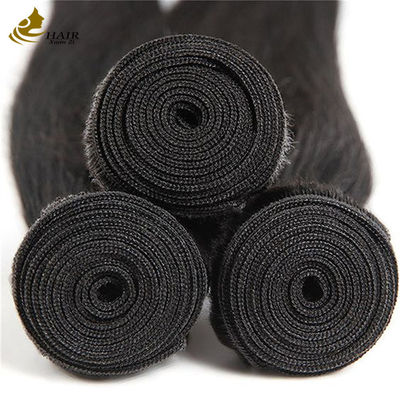 اکستنشن موی 100% طبیعی برزیلی، خام، دست‌نخورده، بافت صاف استخوانی