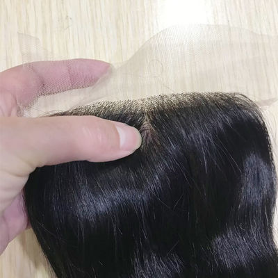 گزینش سوزن بند موی انسانی 4*4 بند موی شفاف بدن موج سیاه طبیعی