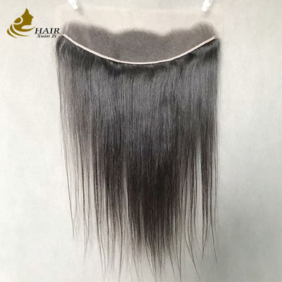 مشکی طبیعی صاف 13x4 HD توری موی انسان بسته شدن توری