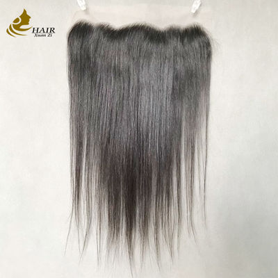 مشکی طبیعی صاف 13x4 HD توری موی انسان بسته شدن توری