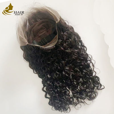 250 درصد چگالي 20 اينچ طبيعي سياه آب موج اچ دي 13 * 6 بدون چسب کامل دنده وگ با طبيعي کامل خط مو