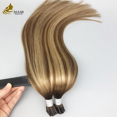 اکستنشن موی انسانی I Tip هم‌تراز شده با کوتیکول، عمده فروشی