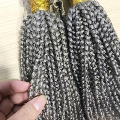 بسته های موی انسان باکره سفارشی نقره ای بافت موی موج دار سفارشی