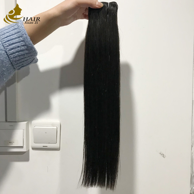 دسته موی انسان باکره با کیفیت بالا، مشکی طبیعی، بافت موی صاف