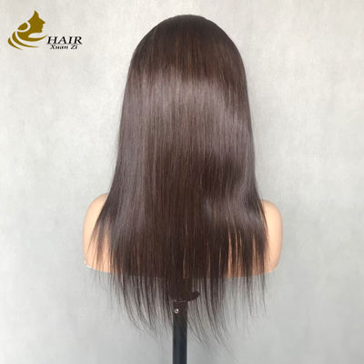 3# Color Straight Needle Delivery Human Hair Lace Wig Virgin Human Hair Full Lace Wig